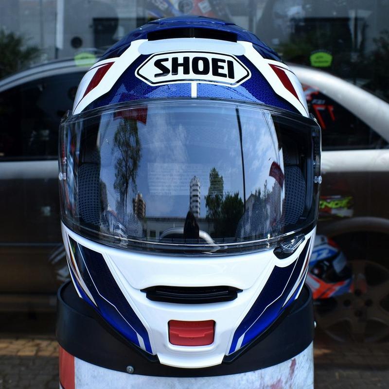 Capacete Shoei Neotec II Respect TC10 Carbono Robocop Azul
